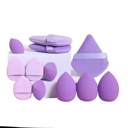 Gege Bear 20 Piece Makeup Sponge Set, Multi-Shape Non-Latex Beauty Puff Collection with Headband and Cleaning Pad - packaging