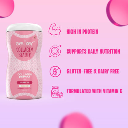 Gelixer Active Collagen Powder, Japanese Marine Collagen Peptide with Whey Protein, Unisex Adult Supplement - label detail (1