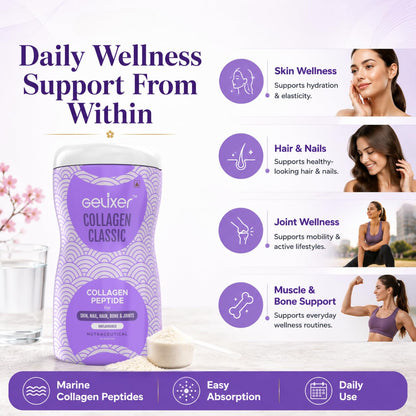 Gelixer Active Collagen Powder, Japanese Marine Collagen Peptide with Whey Protein, Unisex Adult Supplement - back view (15)