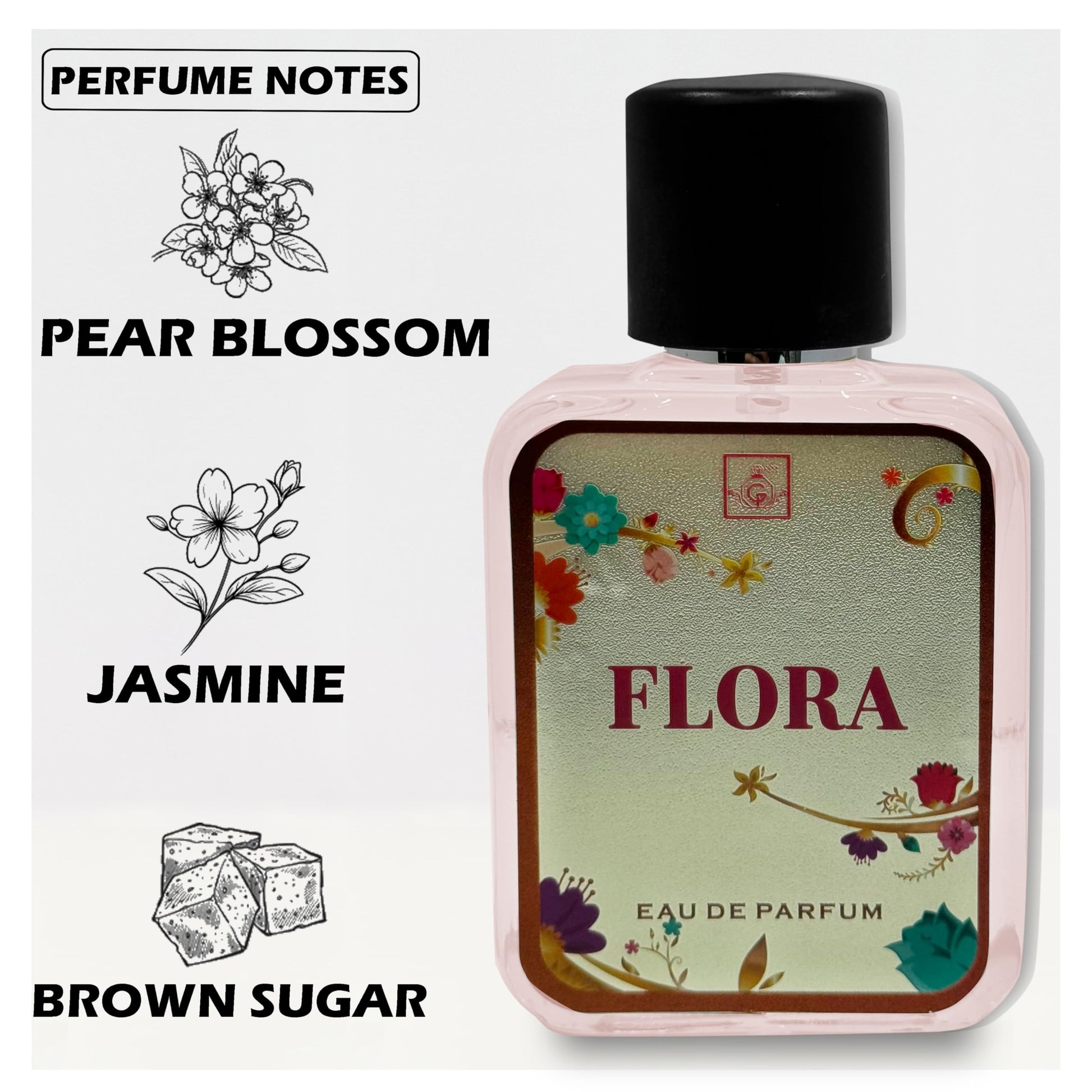 Generic Flora Natural Perfume, 50 ml, Unisex Eau de Parfum Floral Fragrance - packaging