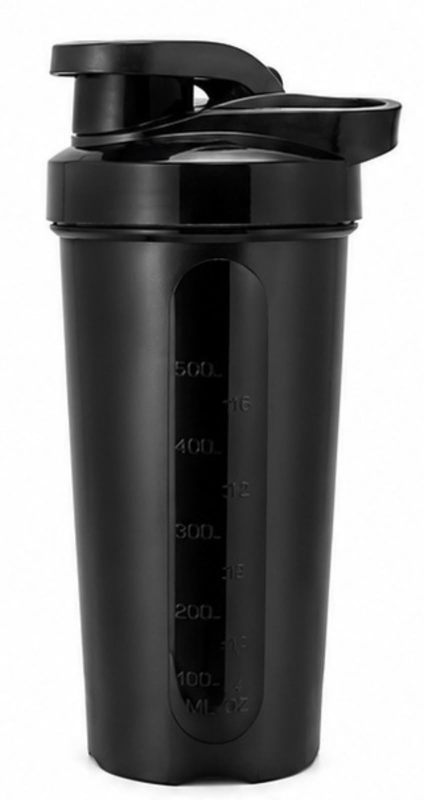 Generic Gym Shaker Bottle 750ml, Black, BPA Free Hard Plastic, Leak Proof, BL99 Model