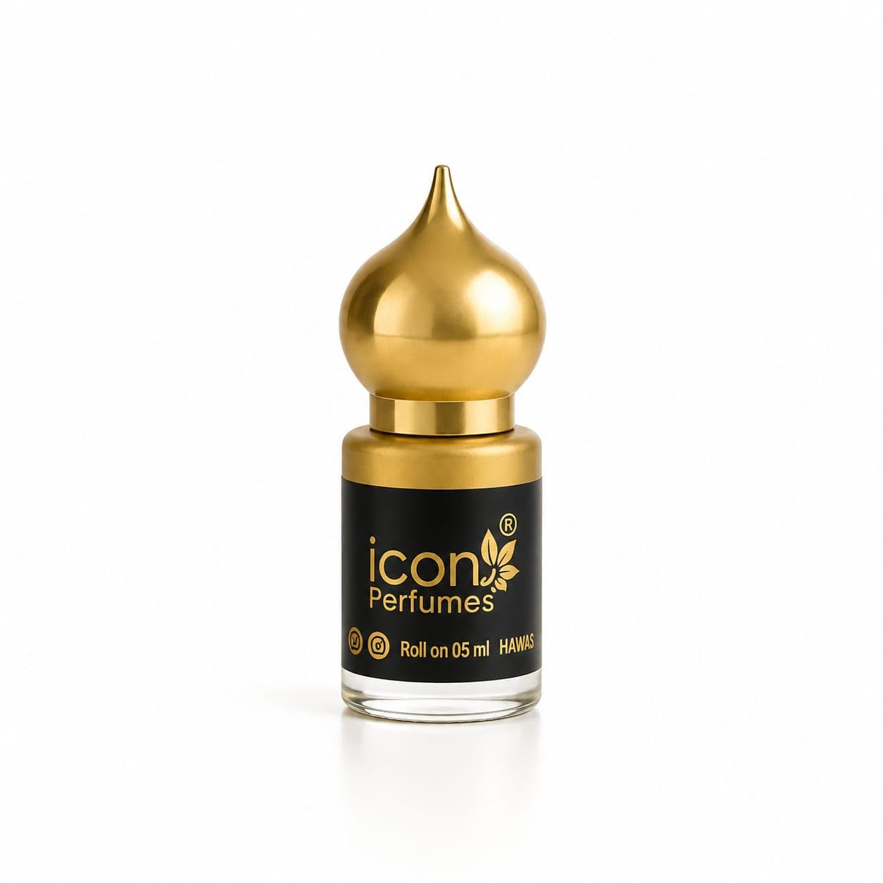 Generic Icon Hawas Attar, 5ml Roll-On, Alcohol-Free Perfume Oil, Unisex Arabic Fragrance - front view