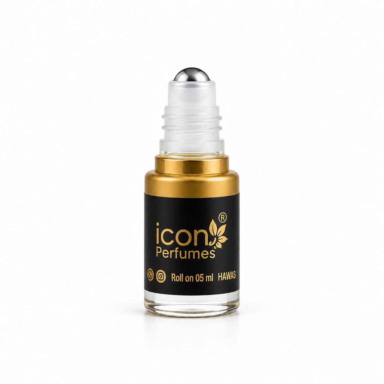 Generic Icon Hawas Attar, 5ml Roll-On, Alcohol-Free Perfume Oil, Unisex Arabic Fragrance - back view