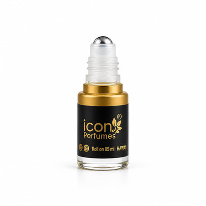 Generic Icon Hawas Attar, 5ml Roll-On, Alcohol-Free Perfume Oil, Unisex Arabic Fragrance - back view