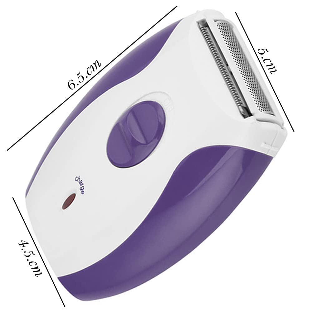 Generic Lady Epilator with Stainless Steel Blade - Cordless Rechargeable Hair Trimmer - back view