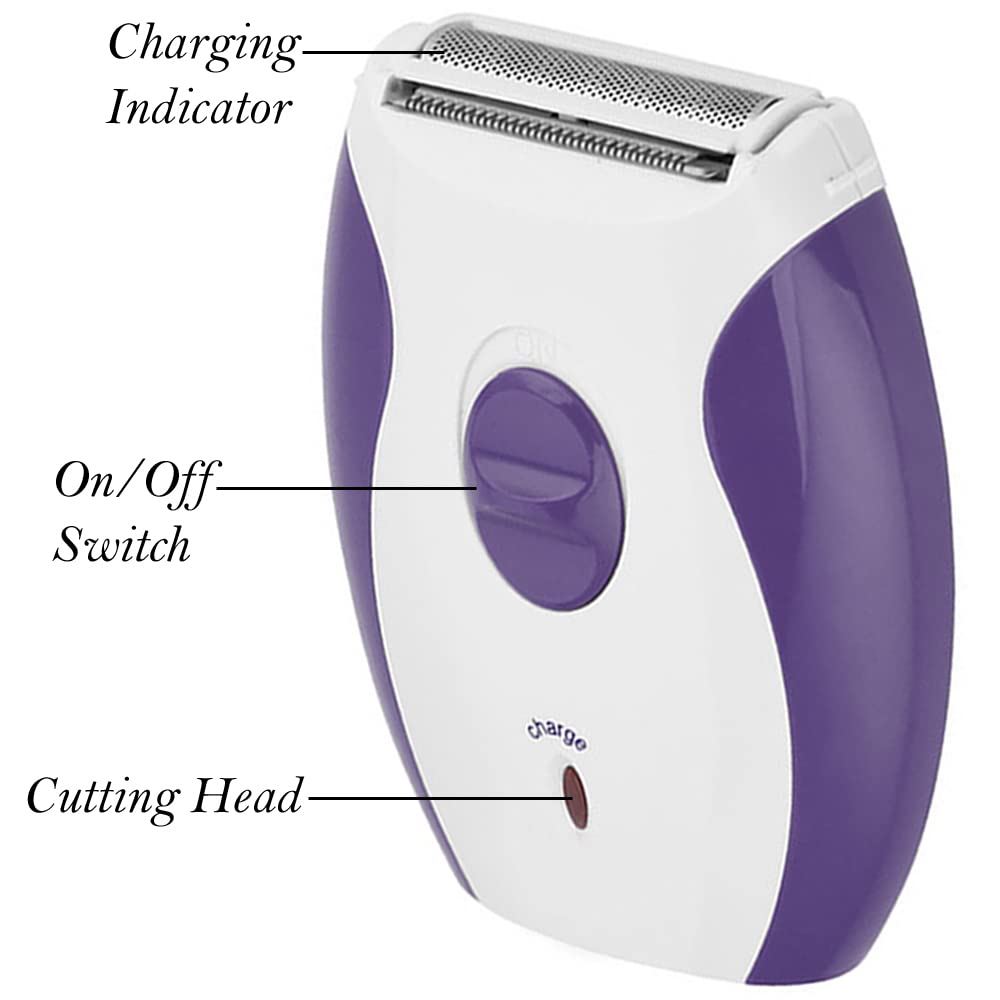 Generic Lady Epilator with Stainless Steel Blade - Cordless Rechargeable Hair Trimmer - packaging