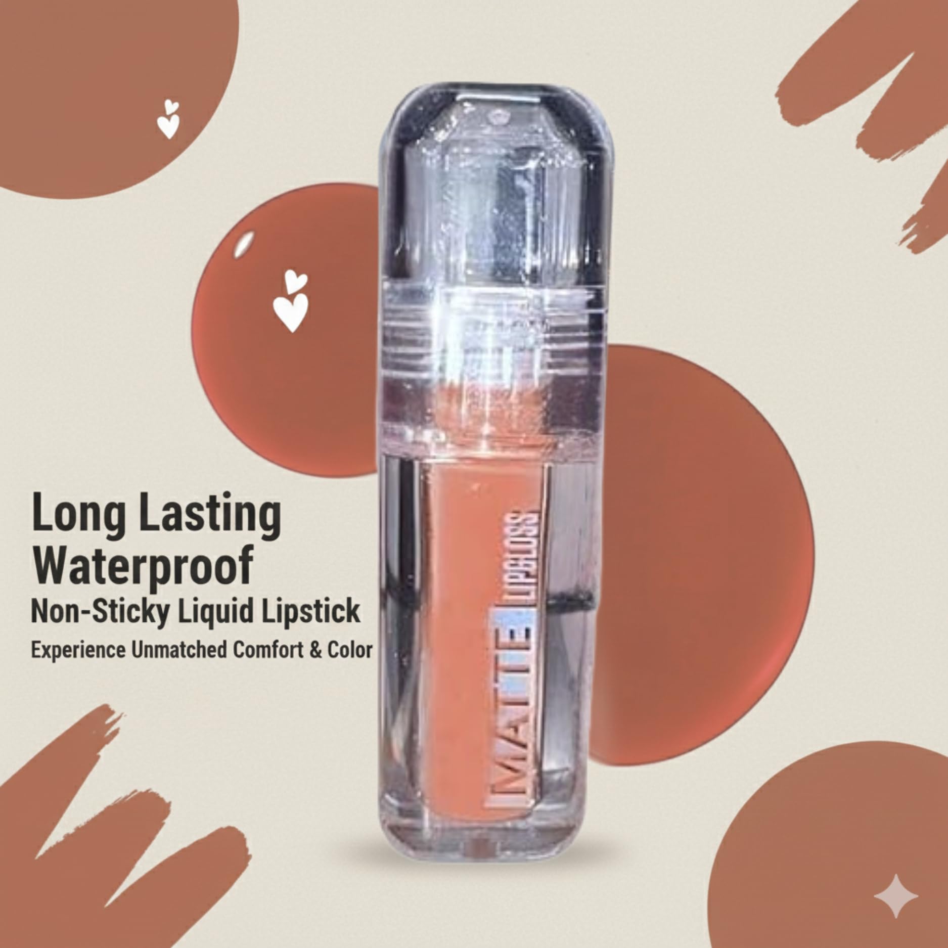 Generic Matte Lip Gloss for Women - Long Lasting Non-Sticky Lightweight Moisturizing Daily Wear Lip Gloss - ingredients panel