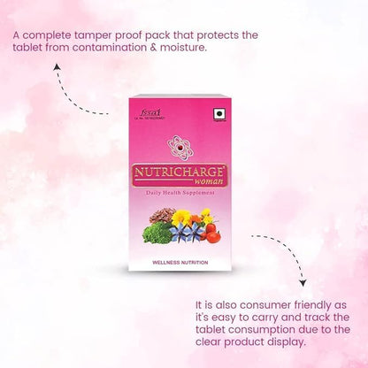 Generic Multivitamin for Women, Vegetarian Tablets, Daily Nutritional Supplement with Essential Vitamins and Minerals - back