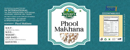 Generic Phool Makhana Puffed Snack, Handpicked Foxnuts for Cooking and Snacking - ingredients panel