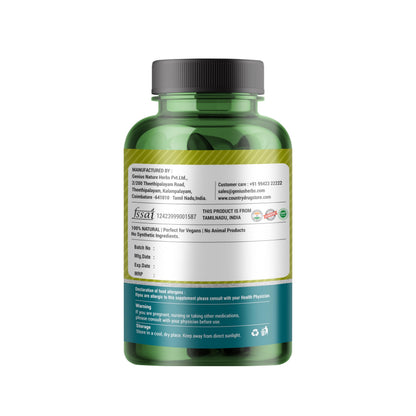 Genius Herbs Neem Bhumyamalaki Tablets, 500mg, 120 Veg Tablets, Ayurvedic Herbal Blend, Vegan, Non-GMO - front view