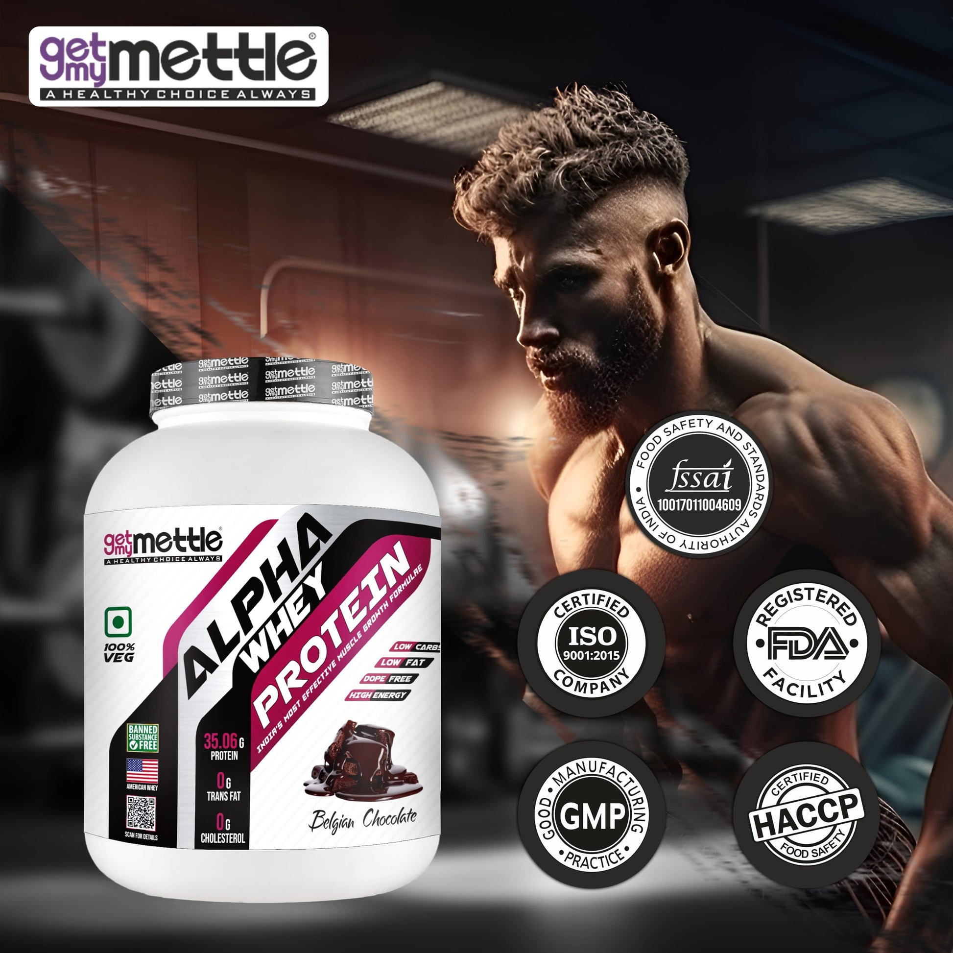 getmymettle Alpha Whey Protein Powder, Banned Substance Free, Gluten Free, Low Fat, No Artificial Colors - packaging (12)