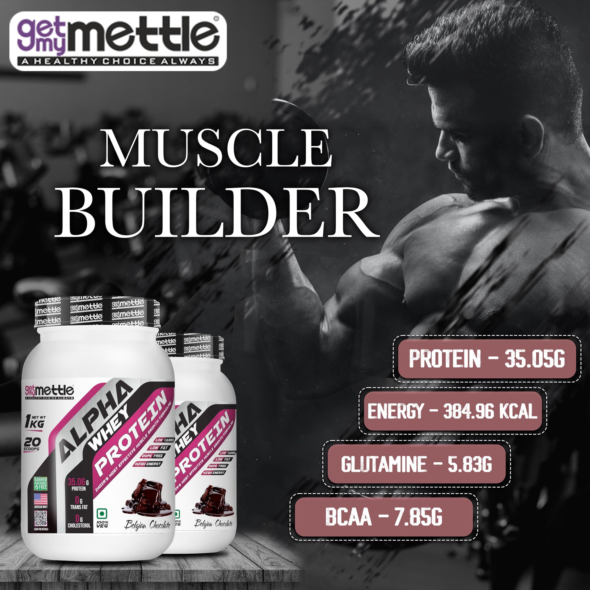 getmymettle Alpha Whey Protein Powder, Banned Substance Free, Gluten Free, Low Fat, No Artificial Colors - label detail (13)