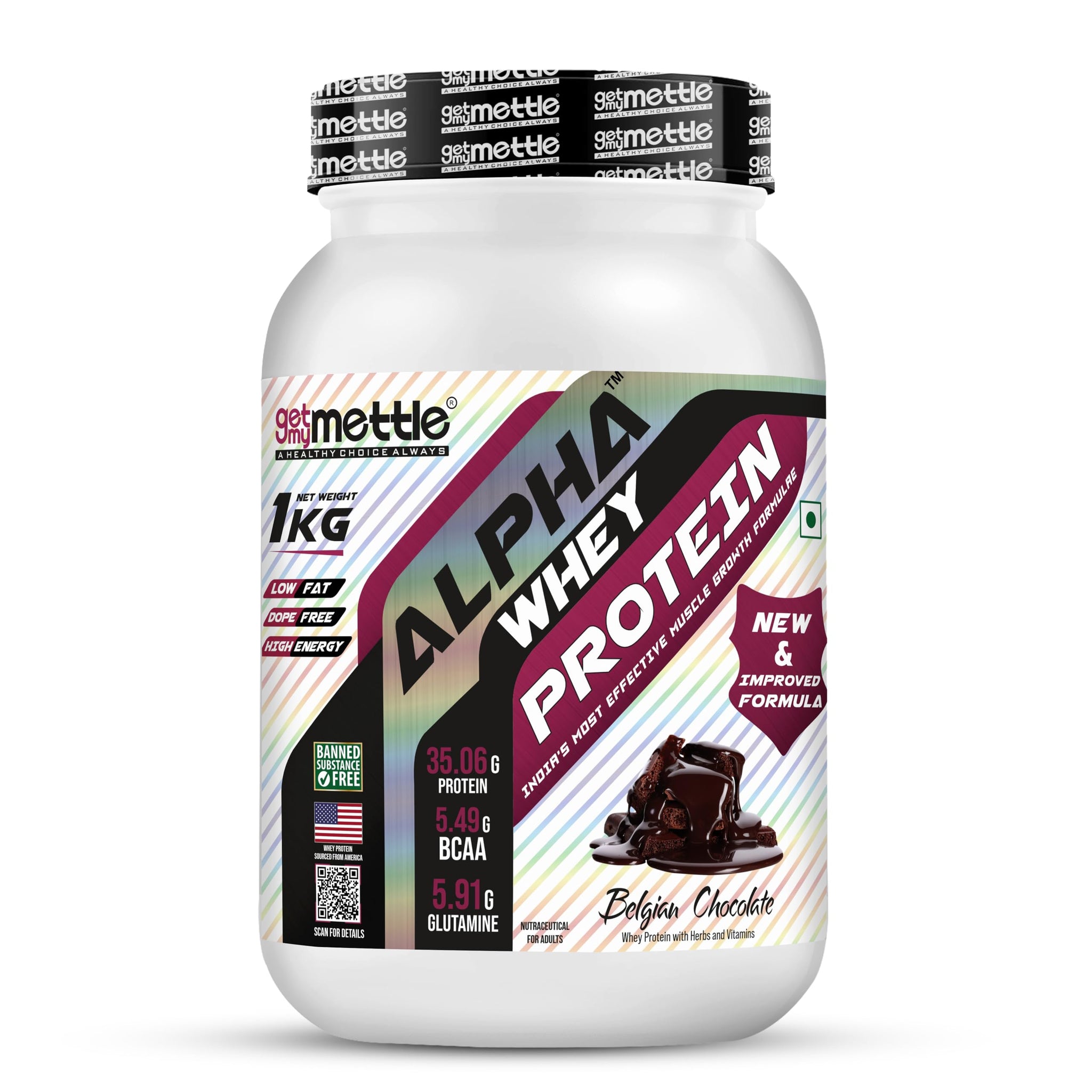 getmymettle Alpha Whey Protein Powder, Banned Substance Free, Gluten Free, Low Fat, No Artificial Colors (17)