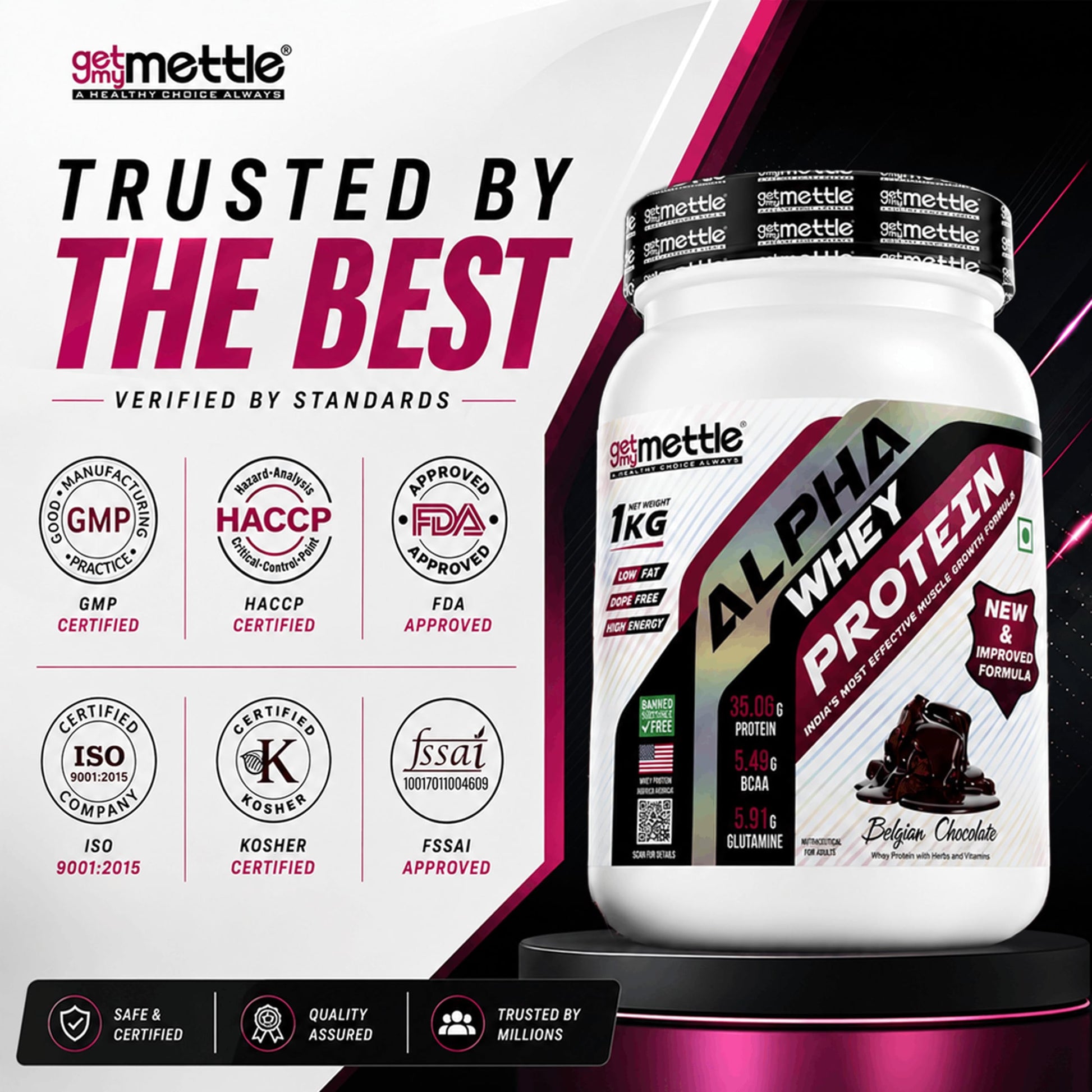 getmymettle Alpha Whey Protein Powder, Banned Substance Free, Gluten Free, Low Fat, No Artificial Colors - in use (24)