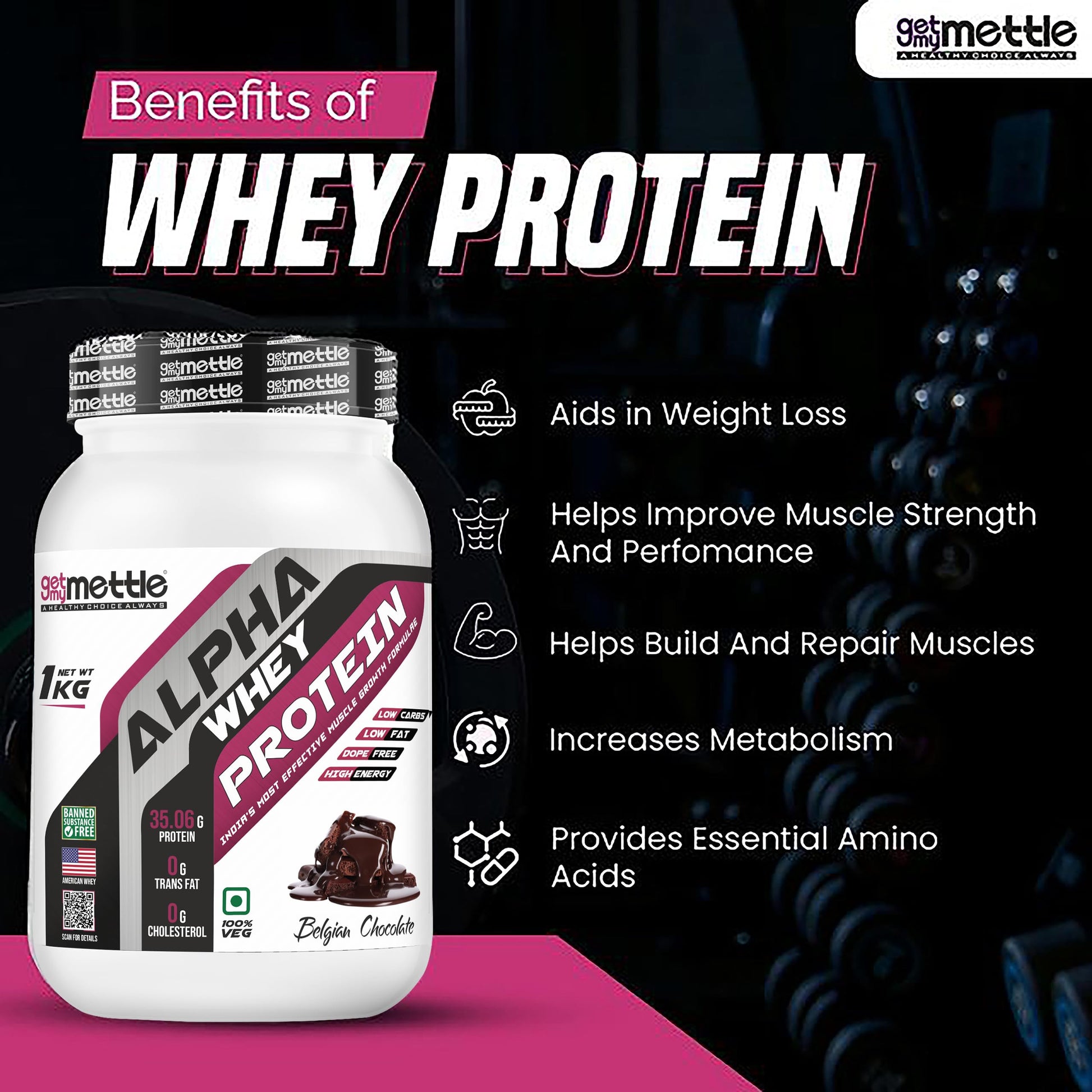 getmymettle Alpha Whey Protein Powder, Banned Substance Free, Gluten Free, Low Fat, No Artificial Colors - packaging (26)