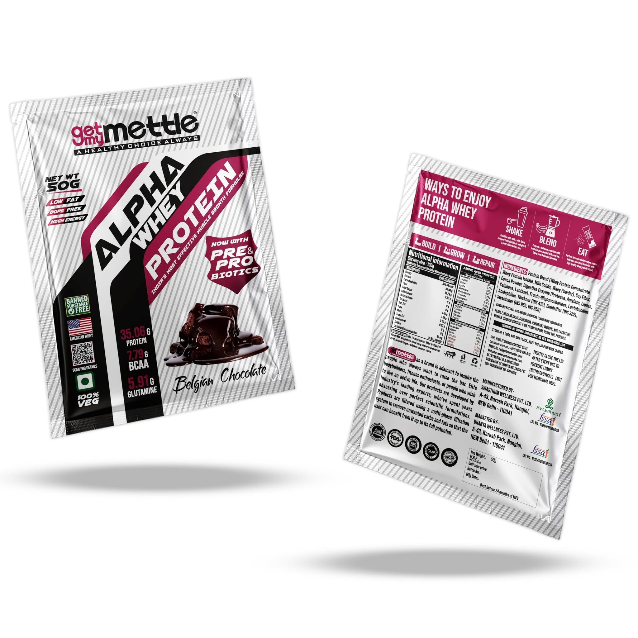 getmymettle Alpha Whey Protein Powder, Banned Substance Free, Gluten Free, Low Fat, No Artificial Colors (27)