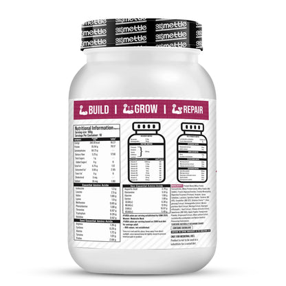 getmymettle Alpha Whey Protein Powder, Banned Substance Free, Gluten Free, Low Fat, No Artificial Colors - back view