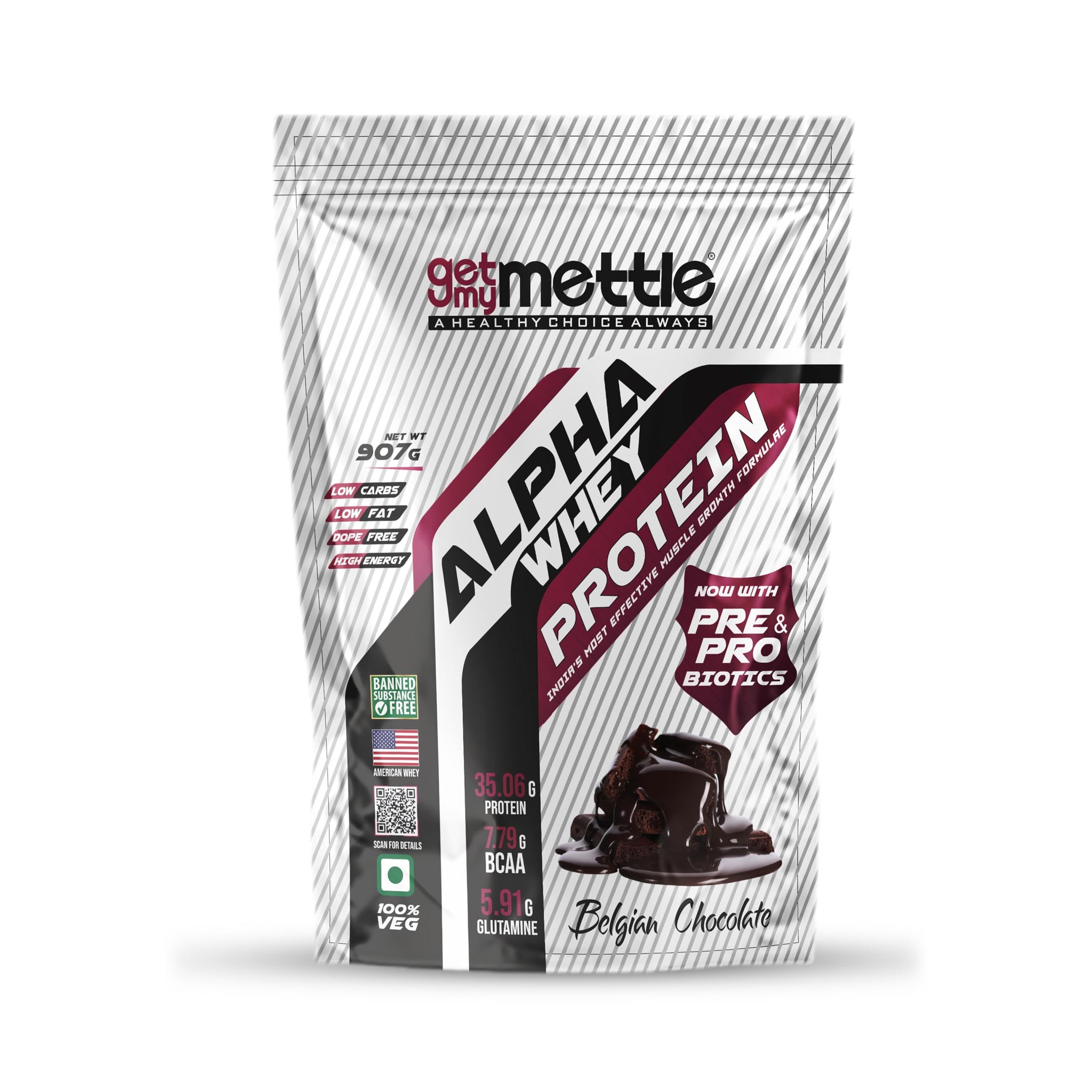 getmymettle Alpha Whey Protein Powder, Banned Substance Free, Gluten Free, Low Fat, No Artificial Colors (9)