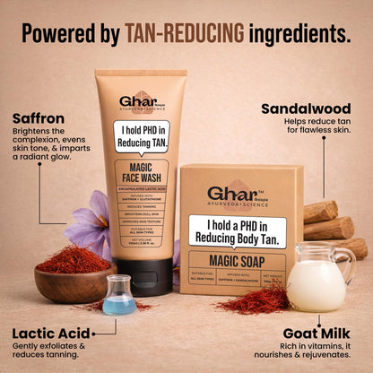 GHAR SOAPS De-Tan Face Wash with Sandalwood, Saffron, Coconut Oil and Goat Milk, Unisex - packaging (18)