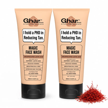 GHAR SOAPS De-Tan Face Wash with Sandalwood, Saffron, Coconut Oil and Goat Milk, Unisex (8)