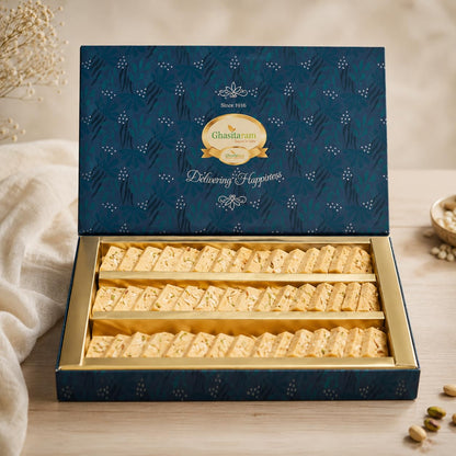 Ghasitaram Gifts Pure Kaju Katlis Box, 200g (14)