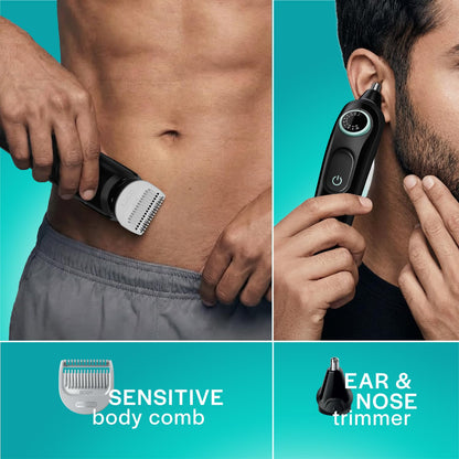 Gillette Series 3 All-in-One Beard & Body Trimmer, 40 Length Settings, 5 Attachments, 50 Min Runtime, Washable Head - back vi