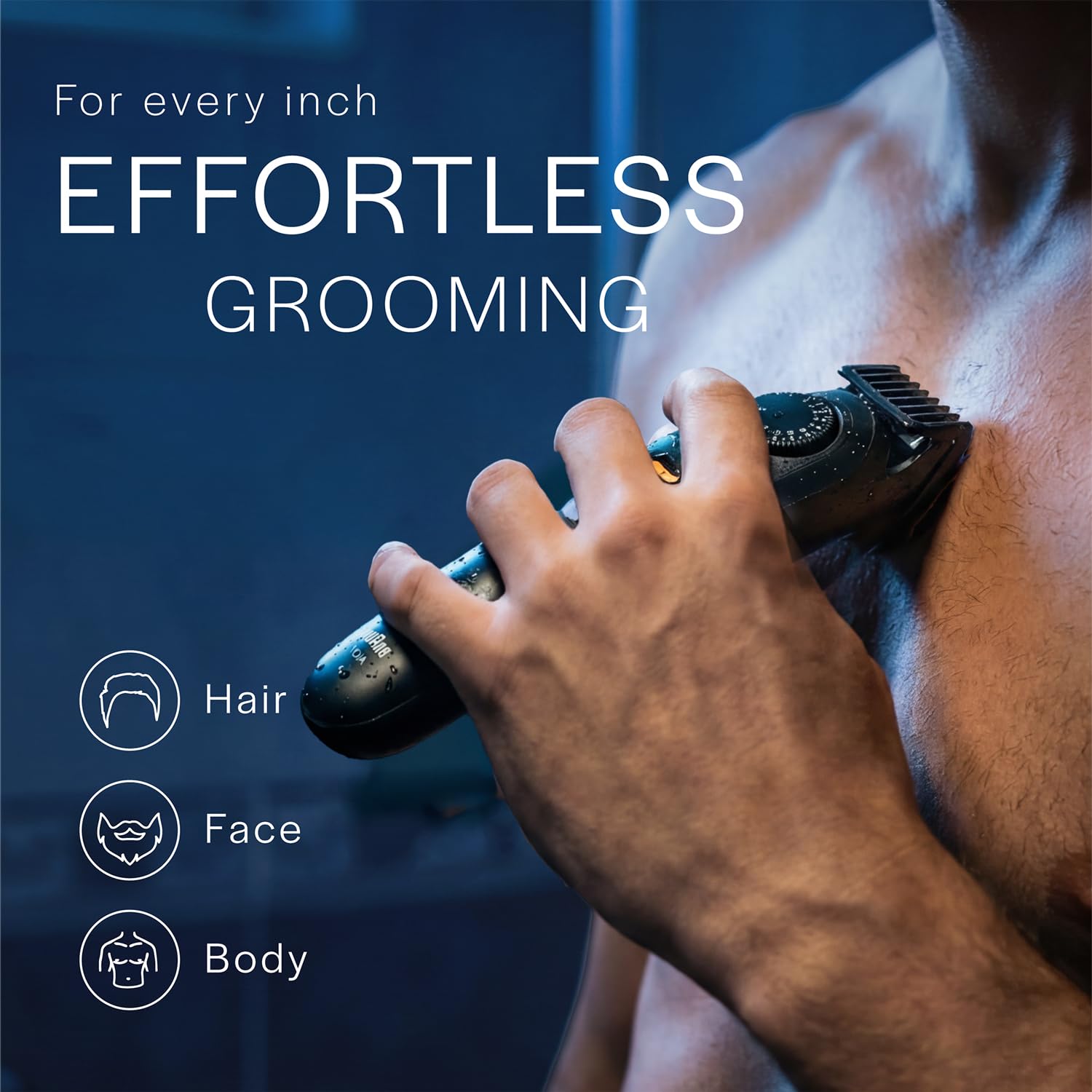 Gillette Series 7 All-in-One Beard & Body Trimmer by Braun with Fusion Proglide Razor, 40 Length Settings, 120 Min Runtime, W