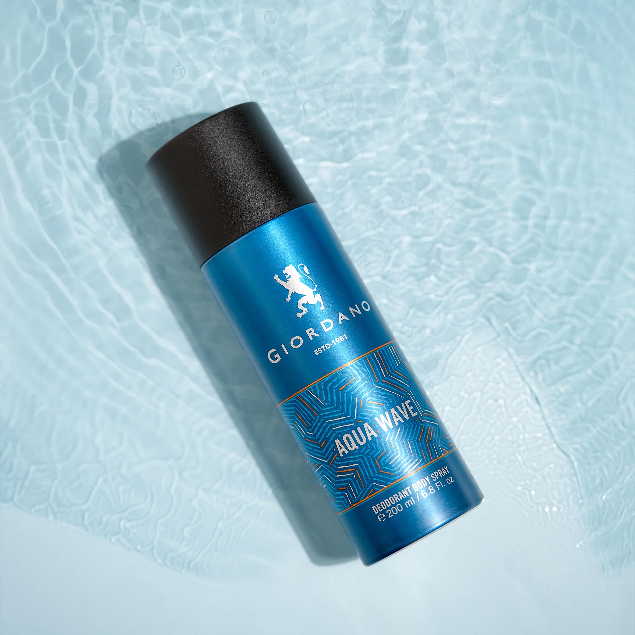 Giordano Aqua Wave Deodorant Spray for Men, 200ml, Body Spray with Pineapple and Cedarwood Fragrance - packaging