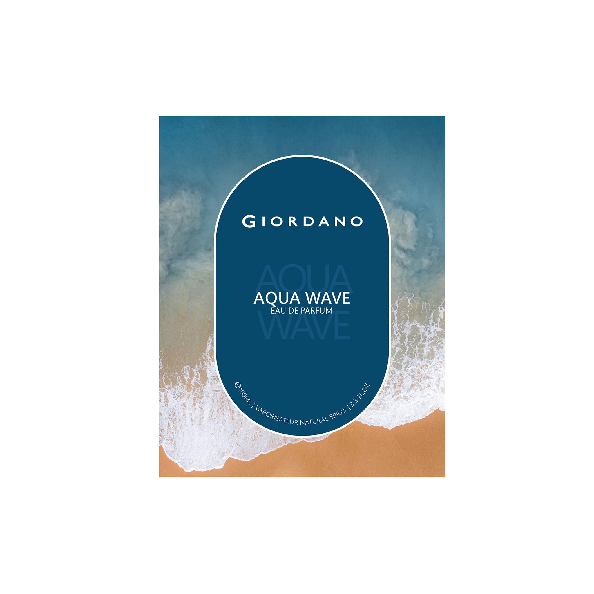 Giordano Men's Eau de Parfum Spray, 100ml, Single Pack, by Aroma de France - back view