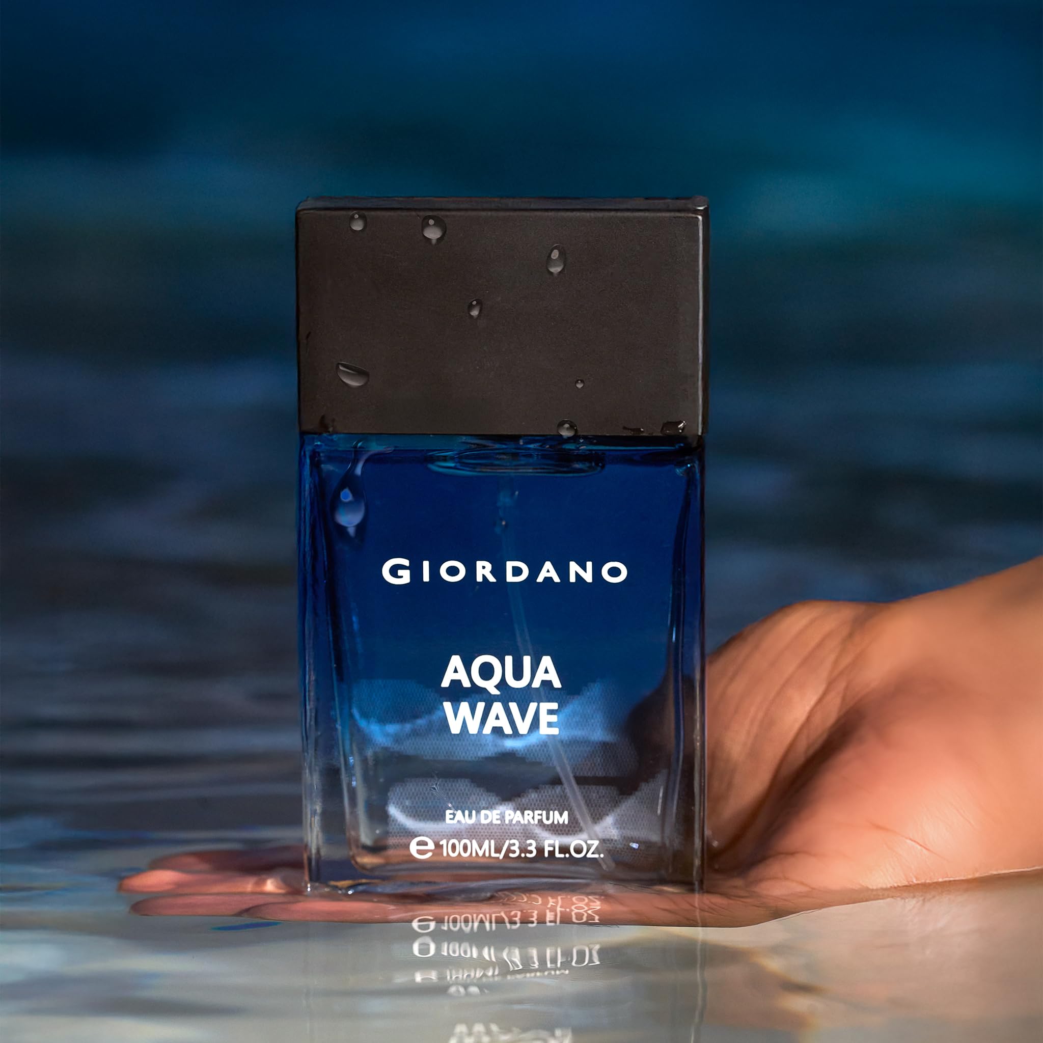 Giordano Men's Eau de Parfum Spray, 100ml, Single Pack, by Aroma de France - ingredients panel