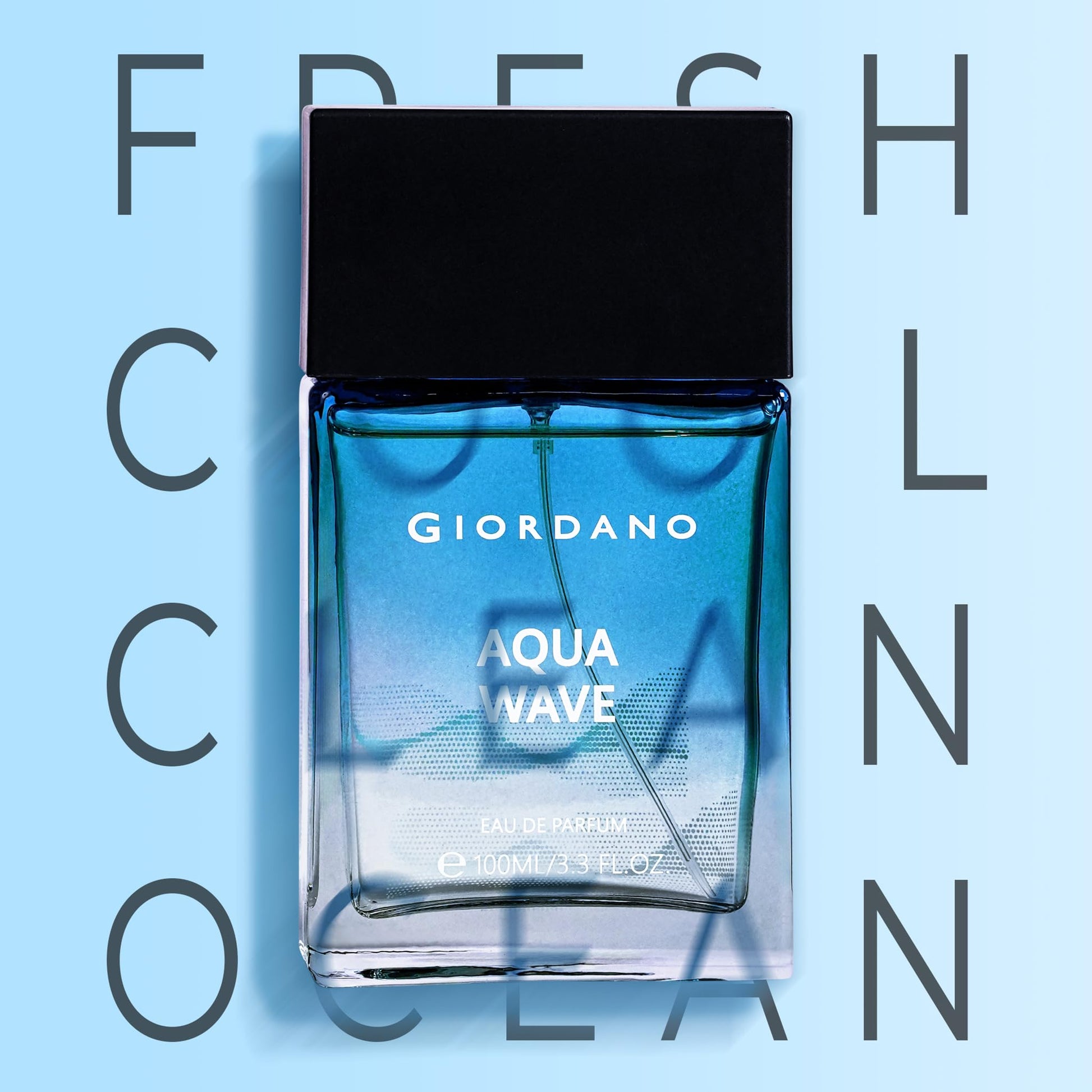 Giordano Men's Eau de Parfum Spray, 100ml, Single Pack, by Aroma de France - close-up detail