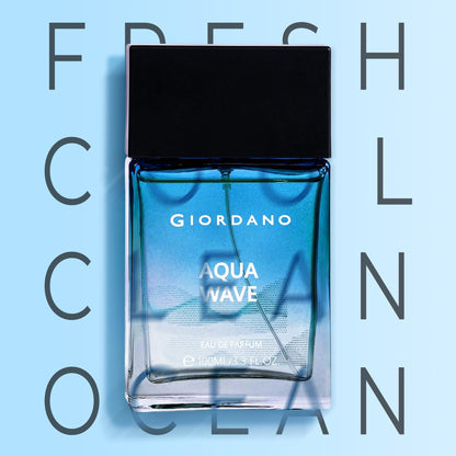 Giordano Men's Eau de Parfum Spray, 100ml, Single Pack, by Aroma de France - close-up detail