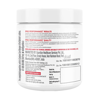 GNC Pro Performance 100% Whey Protein + Creatine Monohydrate Combo, Chocolate Fudge, 907g + 100g - ingredients panel