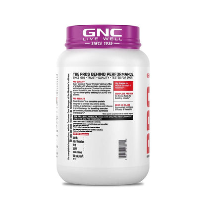 GNC Pro Performance Power Protein Powder, 2 lbs, 30 Servings, Double Rich Chocolate, Informed Choice Certified, 30g Protein, 