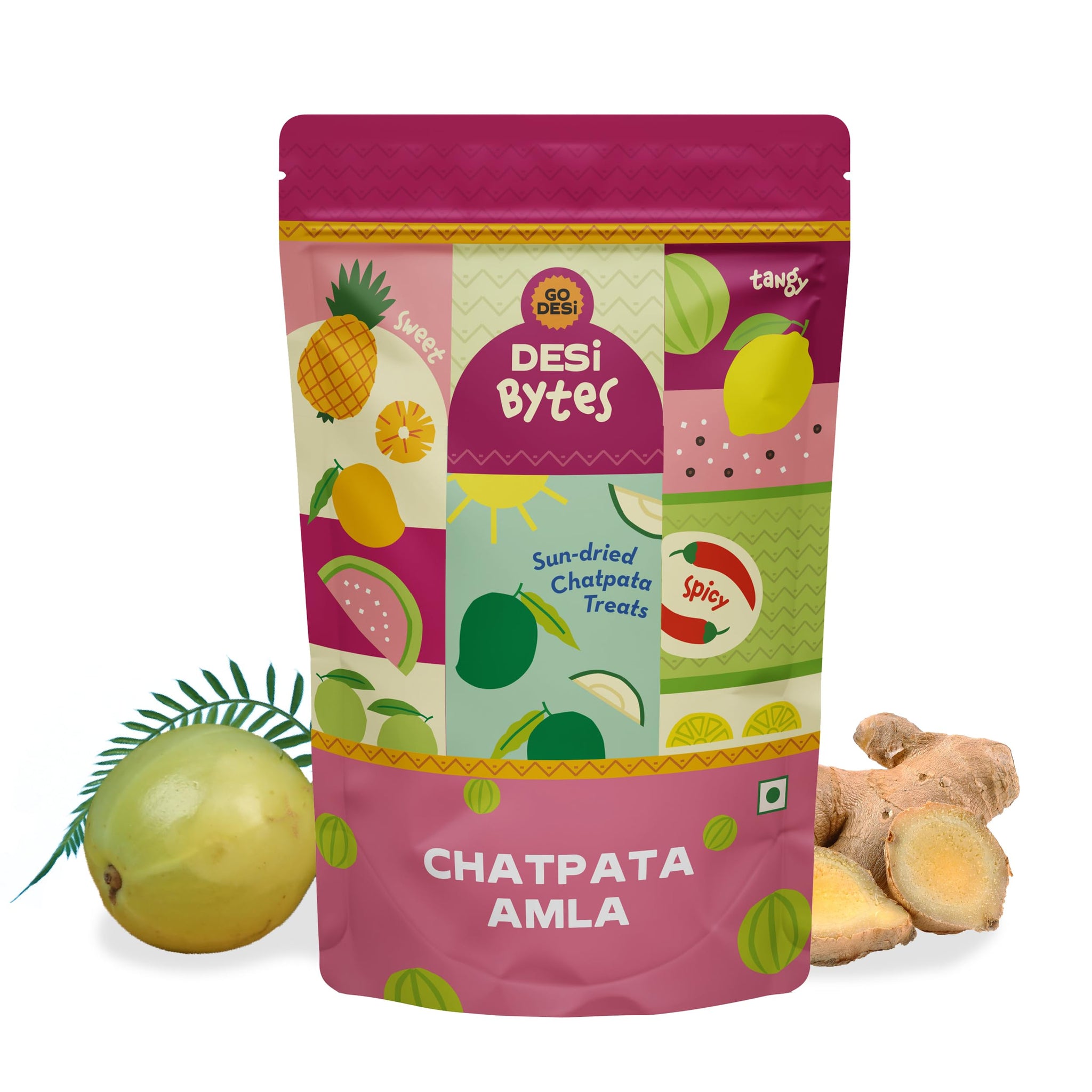 GO DESi Dried Chatpata Amla Candy, 300g, Indian Gooseberry Fruit Snack, Spicy Tangy, 300 G (PACK OF 1), Amla (Gooseberries)