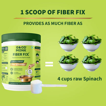 Good Monk Fiber Fix | Isabgol & Psyllium Husk Replacer | Add to Food - label detail (12)