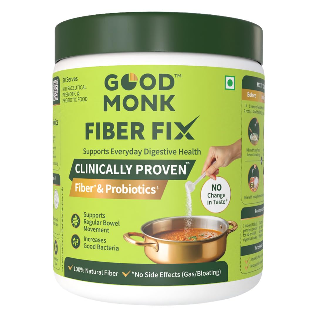 Good Monk Fiber Fix | Isabgol & Psyllium Husk Replacer | Add to Food (9)