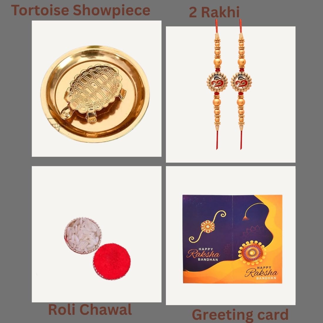 Great Art Rakhi Gift for Brother and BhabhiSet of 2 With Tortoise On Plate Showpiece for Good Luck Turtle Vastu Gift for Care