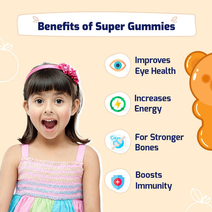 Gritzo Multivitamin Gummies for Kids, 30 Count, 21 Vitamins & Minerals, Natural Flavors, No Added Sugar - front view
