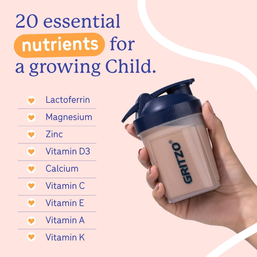 Gritzo SuperMilk Growth+ (13+ Boy) Cafe Mocha, 400g, Nutritional Supplement Powder - ingredients panel (14)