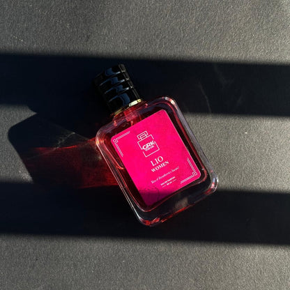 GRK Perfume Lio Women Eau de Parfum, 50ml, Unisex Fragrance with Strawberry, Jasmine, and Musk Notes - ingredients panel