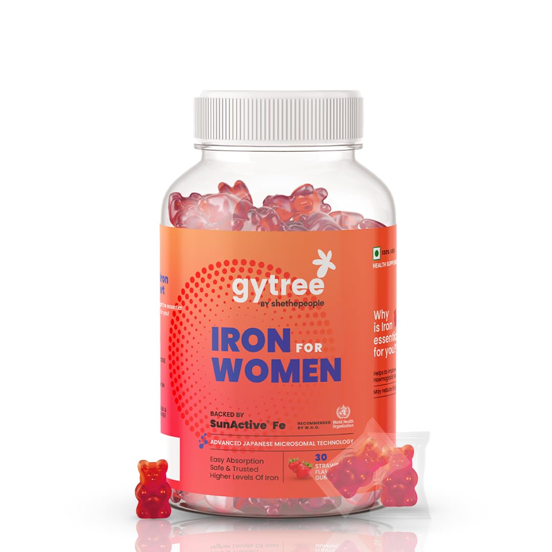 Gytree Iron Gummies with SunActive Fe, Mineral Supplement, 30 Gummies per Pack