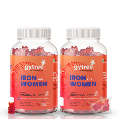 Gytree Iron Gummies with SunActive Fe, Mineral Supplement, 30 Gummies per Pack (10)