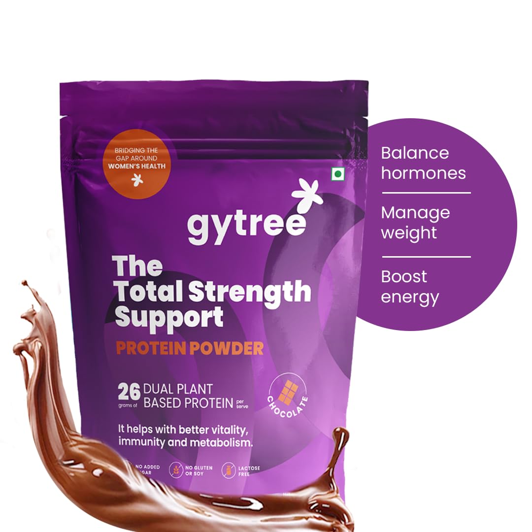 Gytree Plant-Based Protein Powder for Women, Vegan Protein Supplement, 24g per Serving - front view (43)