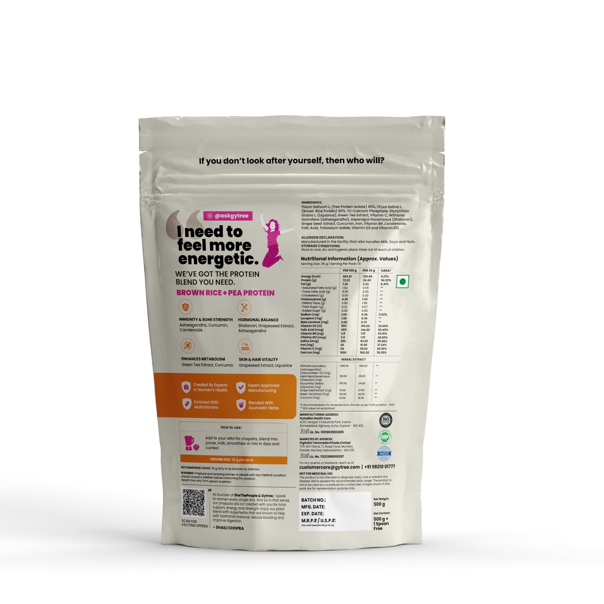 Gytree Plant-Based Protein Powder for Women, Vegan Protein Supplement, 24g per Serving - close-up detail (63)