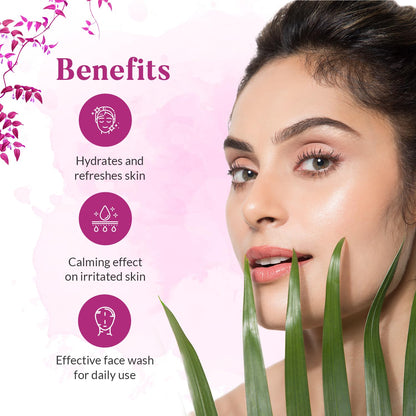 HAAPPY HERBS - BEAUTIFUL NATURALLY Rosa Face Wash for Women with Rose & Aloe, 150ml - back view
