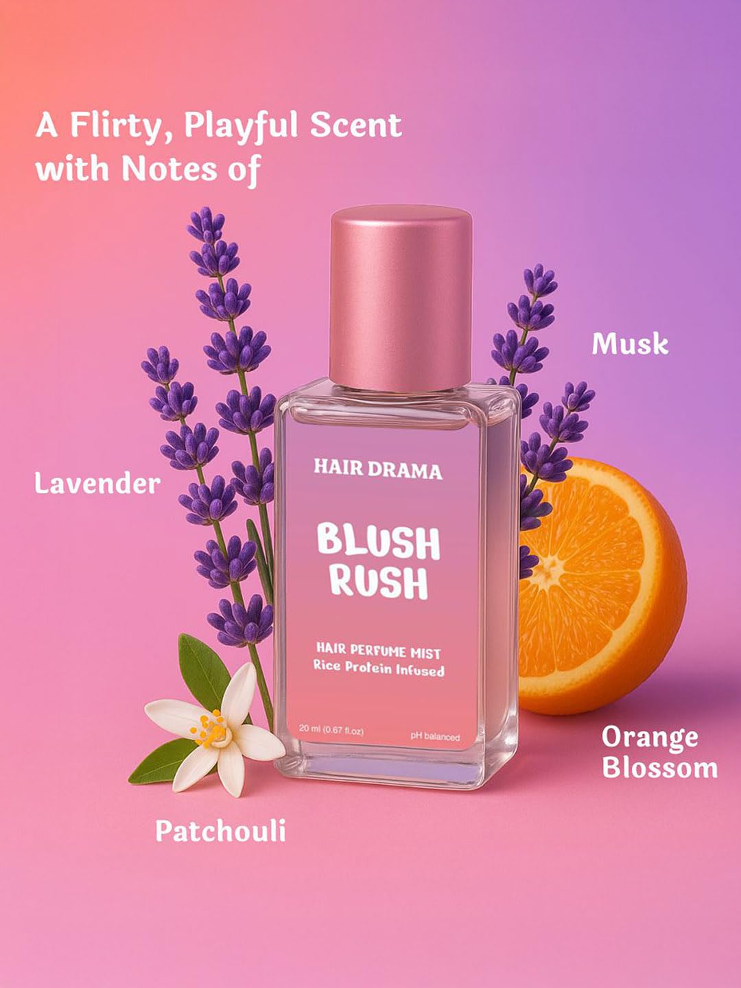 Hair Drama Co. Hair & Body Mist Perfume Set of 3 - Alcohol-Free, Paraben-Free, Travel-Friendly Fragrance for Women - label de