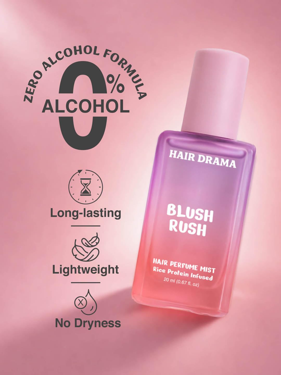 Hair Drama Co. Hair & Body Mist Perfume Set of 3 - Alcohol-Free, Paraben-Free, Travel-Friendly Fragrance for Women - front vi
