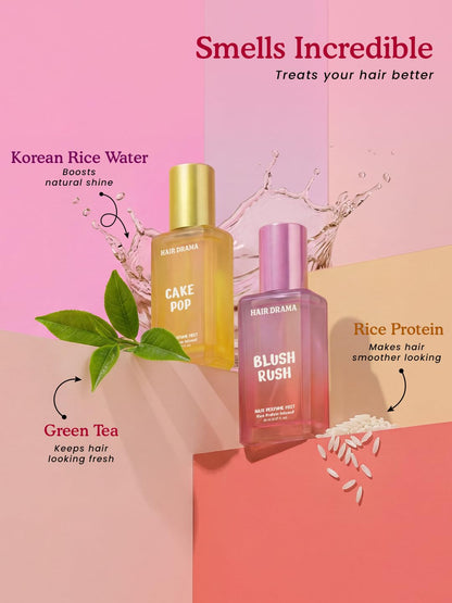 Hair Drama Co. Hair & Body Mist Perfume Set of 3 - Alcohol-Free, Paraben-Free, Travel-Friendly Fragrance for Women - ingredie