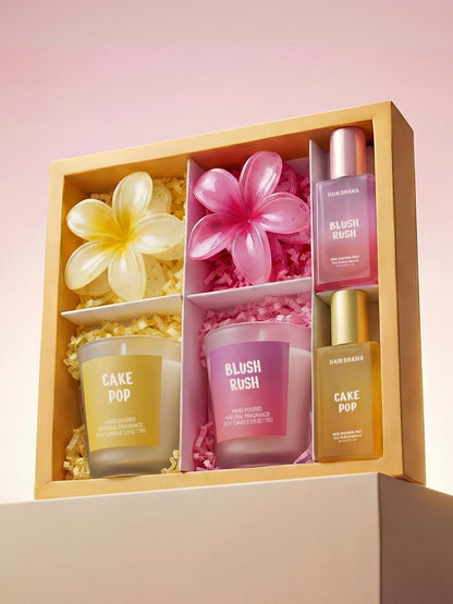 Hair Drama Co. Hair & Body Mist Perfume Set of 3 - Alcohol-Free, Paraben-Free, Travel-Friendly Fragrance for Women - size and